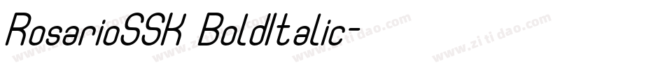 RosarioSSK BoldItalic字体转换